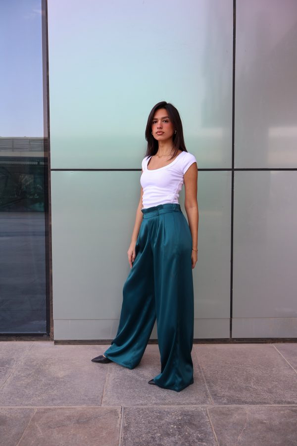 Satin Muse Pants in Black - Image 7