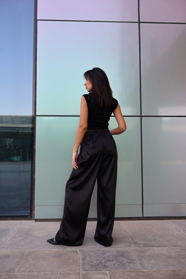 Satin Muse Pants in Black - Image 6