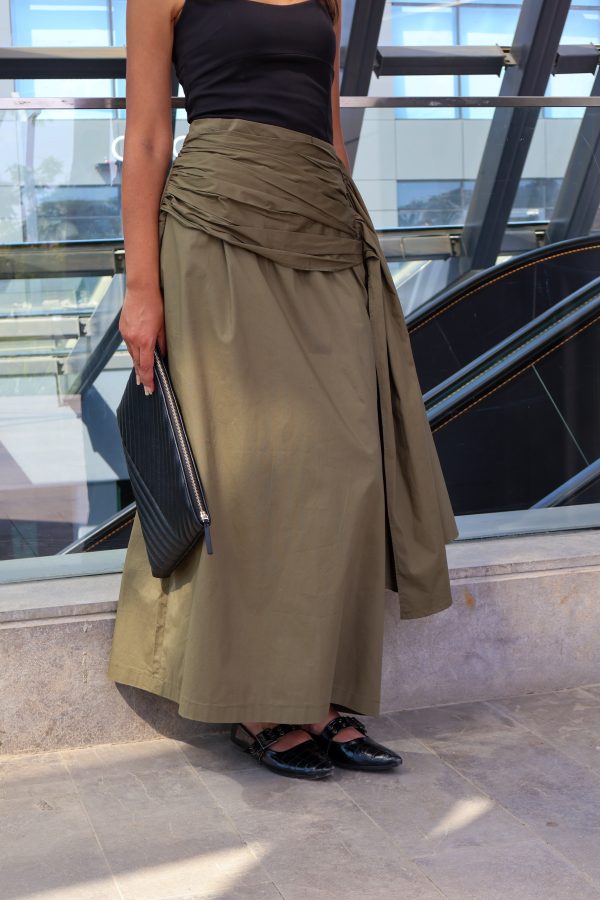 Ruffles Skirt in Olive - Image 2