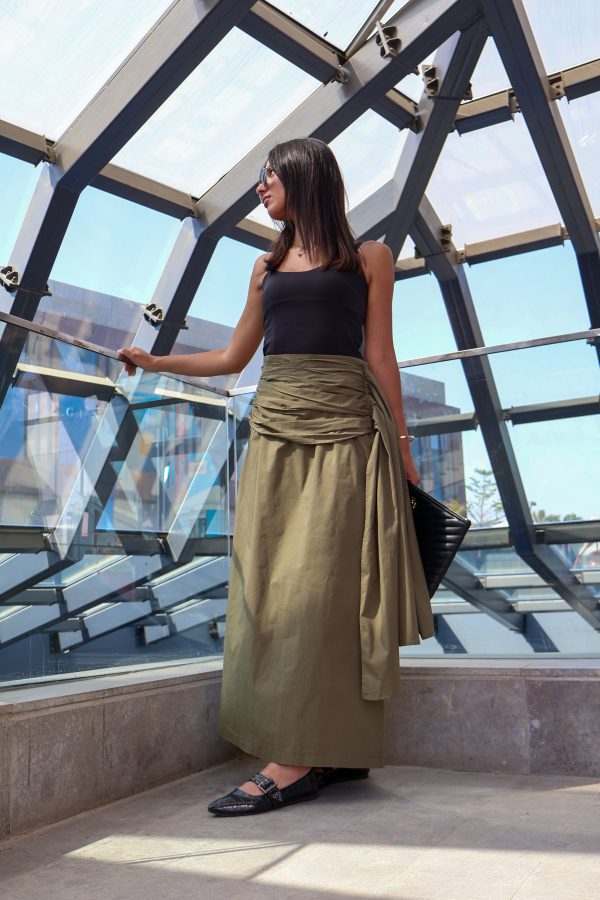 Ruffles Skirt in Olive - Image 3