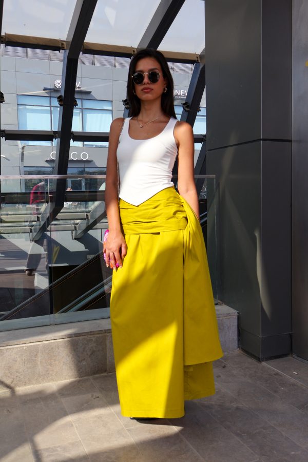 Ruffles Skirt in Lime - Image 4