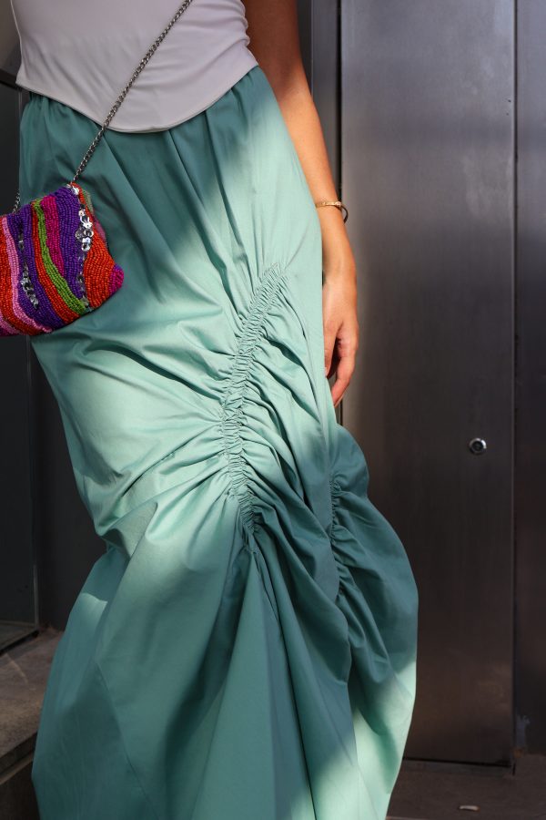 Ruched Skirt in Mint - Image 4