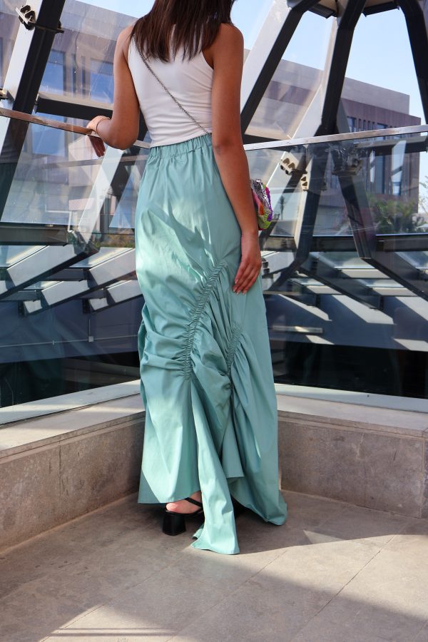 Ruched Skirt in Mint - Image 2