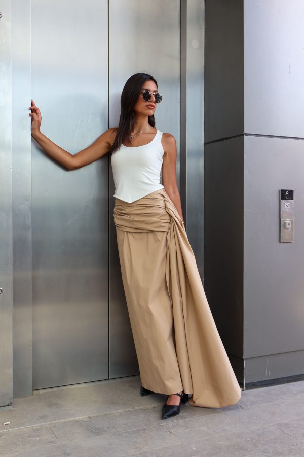 Ruffles Skirt in Beige - Image 4